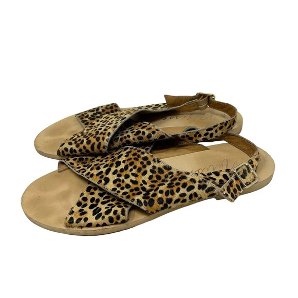 Matisse Arielle Cow Hair Sandals Leopard Cheetah Print Size 8 - Picture 3 of 6